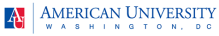Logo of American University. 