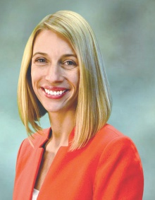 Portrait of Erin Kearney, Chair of the Department of Learning and Instruction. 