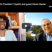 Raven Baxter and Satish Tripathi meet on Zoom. 