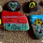 Image of painted rocks. 