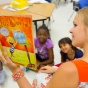 Teacher reads to Buffalo Public School children. 