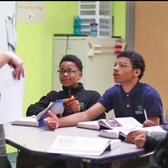 Students in classroom. 