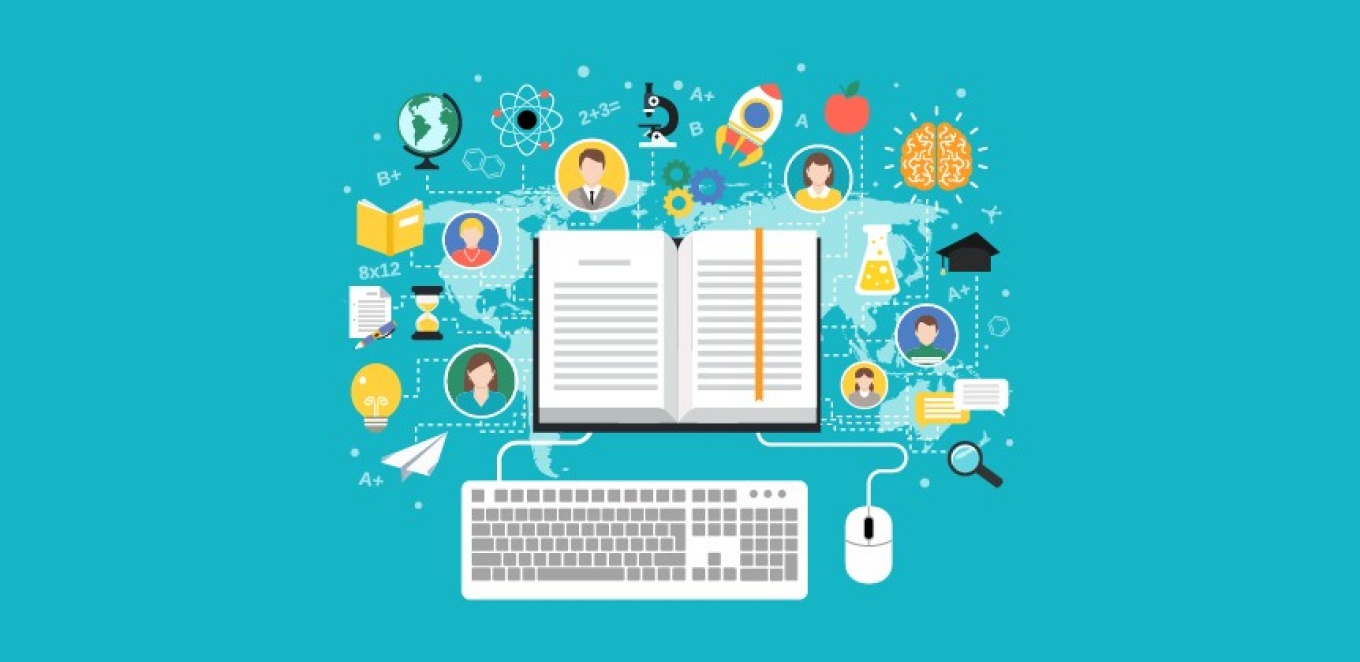 Illustration of online learning resources. 