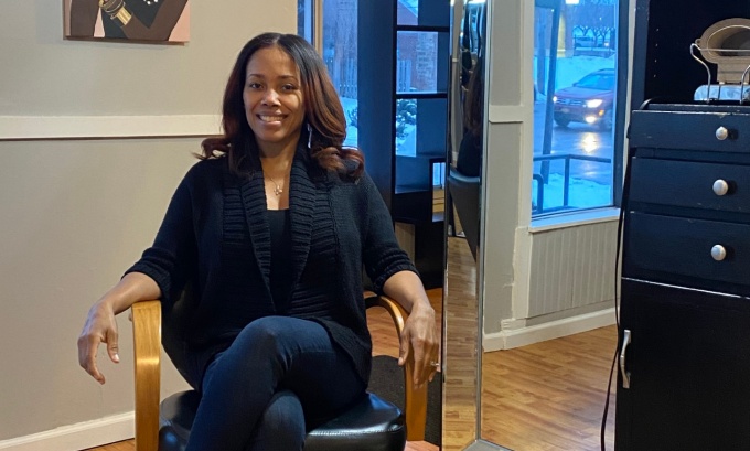 Portrait of Anna Liuzzo in her school classroom. 