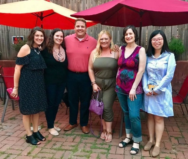 Team Sallee enjoys a summer outing at Cantina Loco in Allentown, a neighborhood in Buffalo, New York in 2017. (Photo courtesy of Danielle Lewis). 
