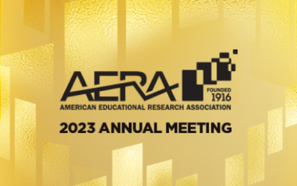 Promotional graphic for the 2023 annual American Educational Research Association meeting. 