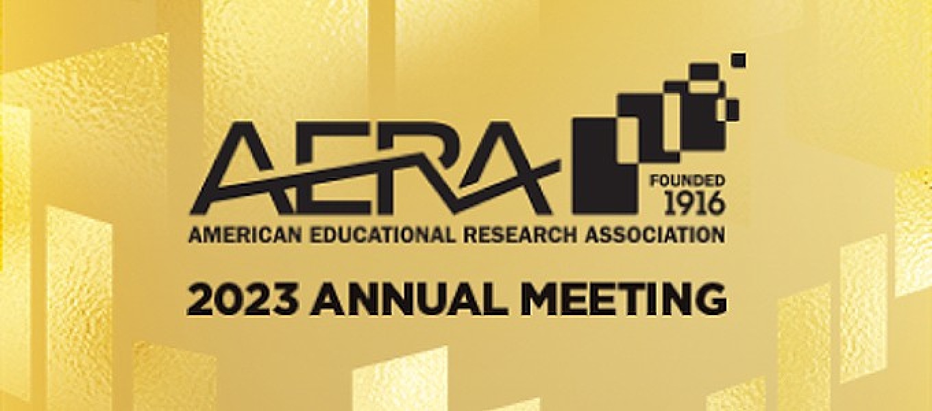 Promotional graphic for the 2023 annual American Educational Research Association meeting. 