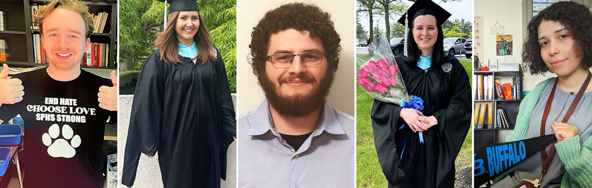 Picture collage including images of John D&rsquo;Aguanno, Jordon Krivonos, Breanna Pelonero, Jacquelyn Wackowski, Jacob Walek. 