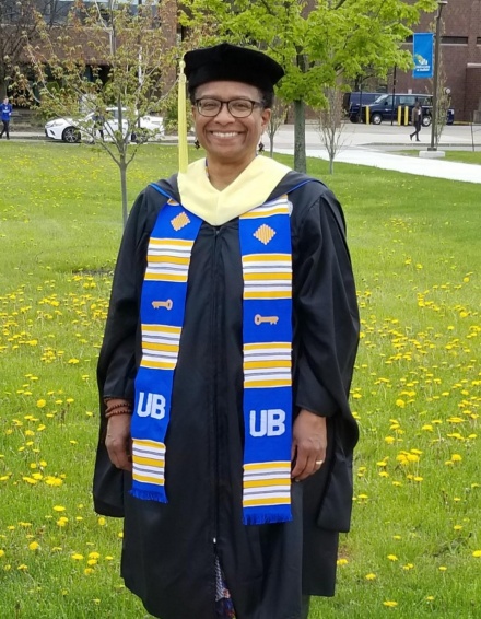 Gina Nortonsmith in graduation attire. 