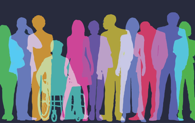 Illustration of a diverse group of people.