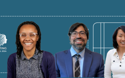 ASIS&T 2024 with GSE scholar's photos, Kayla (KB) Burt, Jesus Montiel and Amy Moy. 