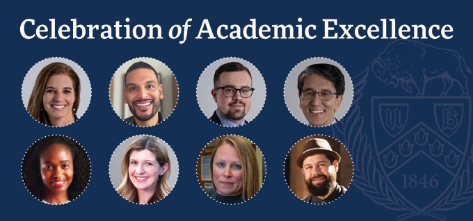 GSE professors who won awards at the UB celebration of excellence. 