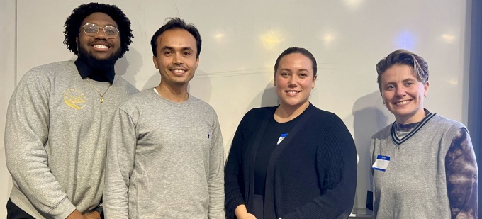 GSE PhD students pose for picture.