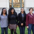 Information Science students posing for a photo. 