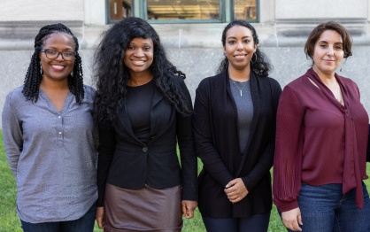 Information Science students posing for a photo. 