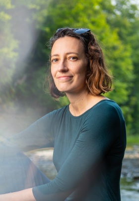 University at Buffalo researcher Holly Buck, pictured outdoors. 