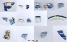 Fragments of pottery and ceramics found at Hull House. 