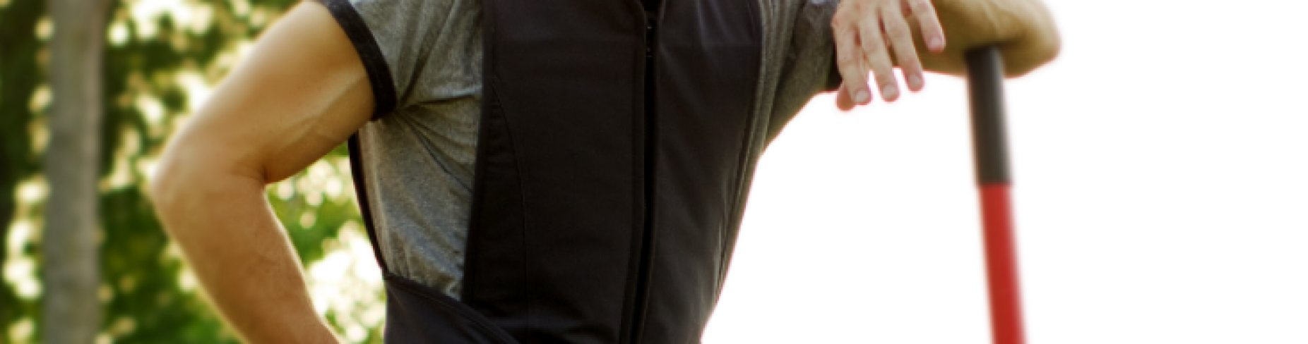 Coolture vest on a gardener. 