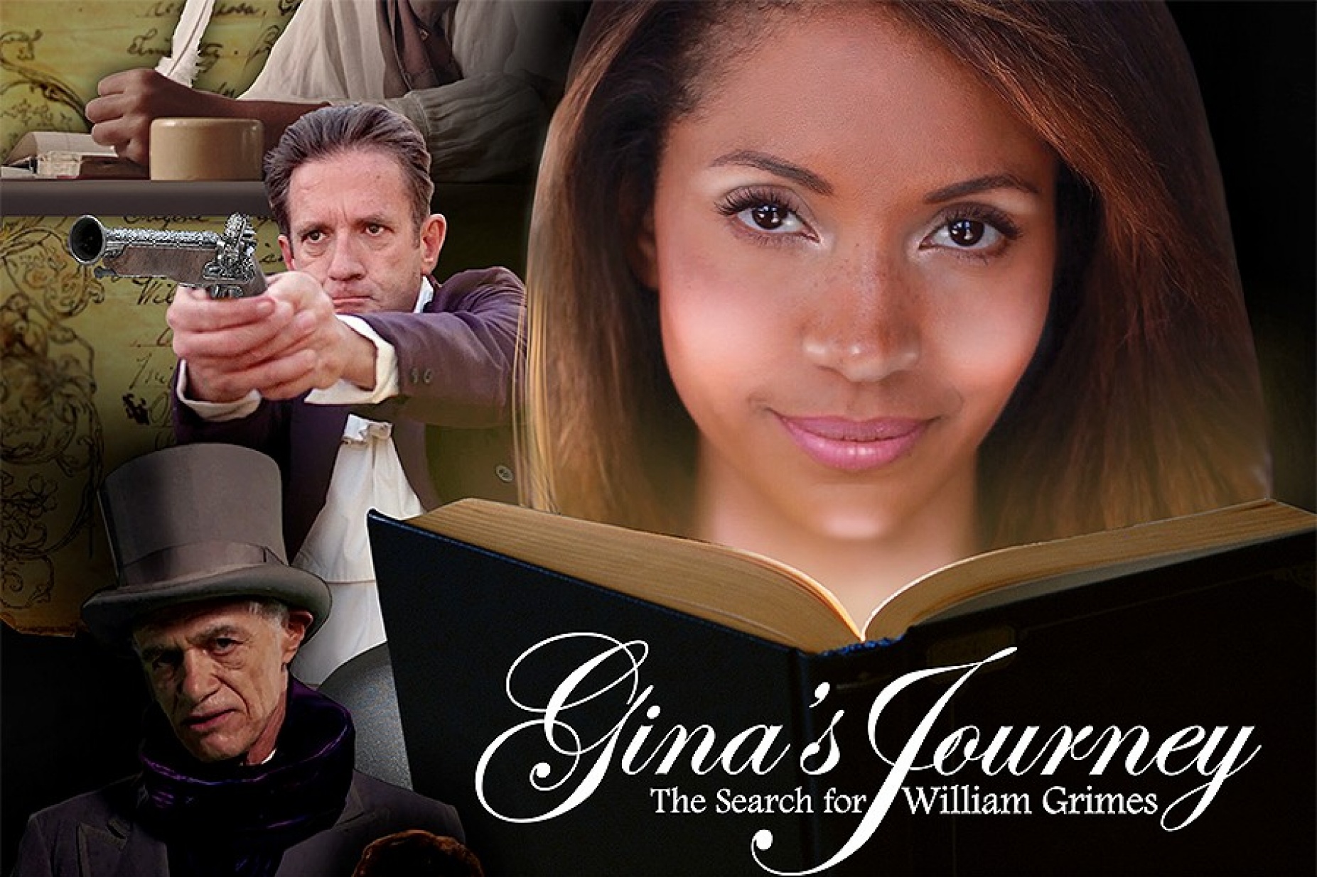 A poster from the film "Gina's Journey: The Search for William Grimes.". 
