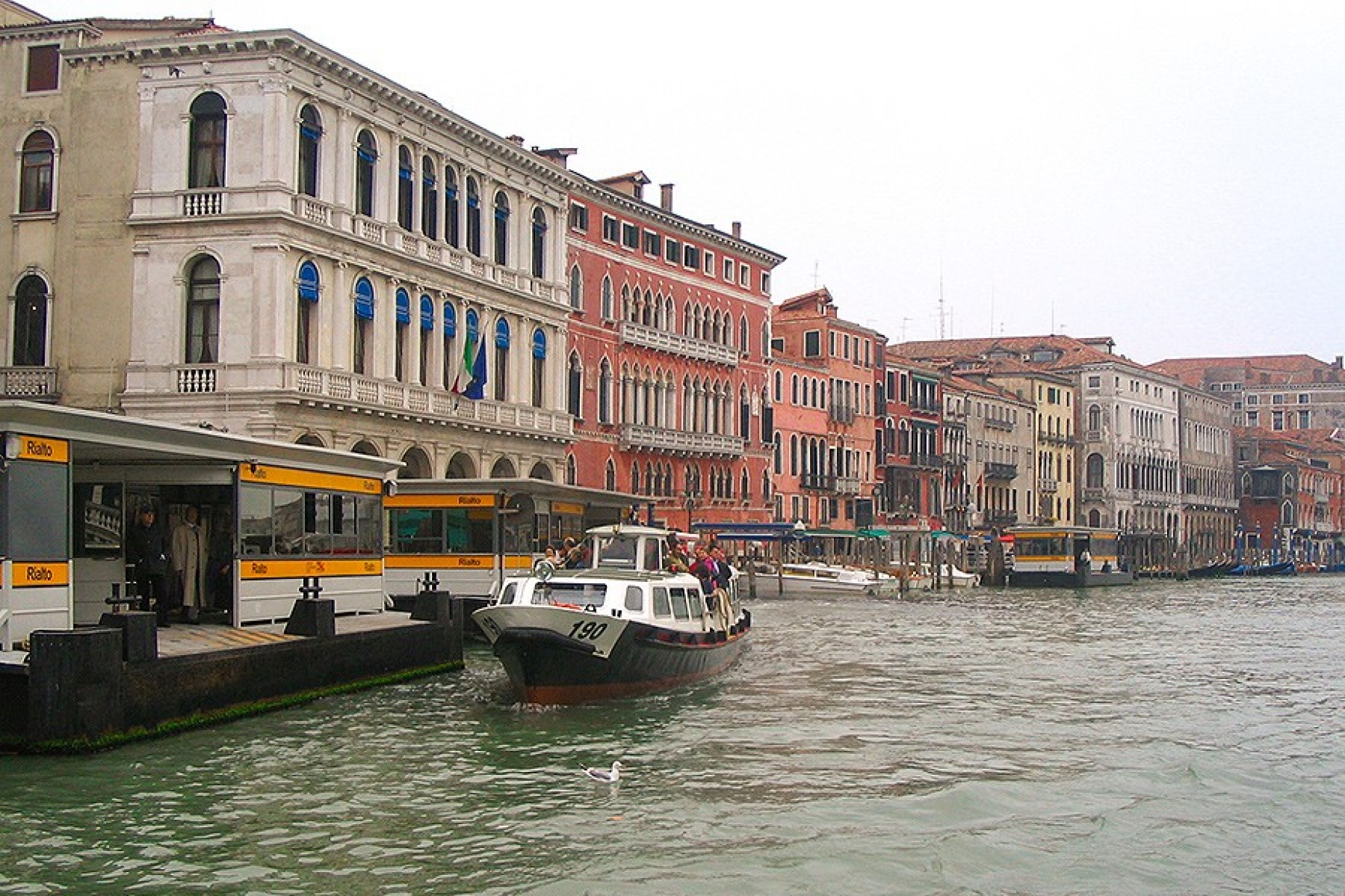Grand Canal, Venice Italy. Palazzo Bembo is the second building from the left. 