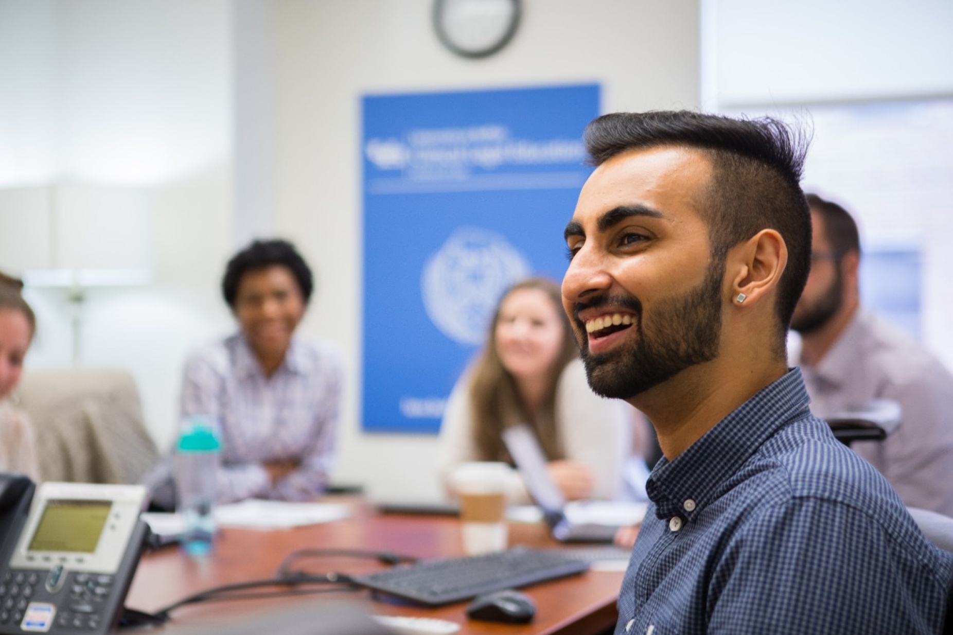 Students in a classroom. 