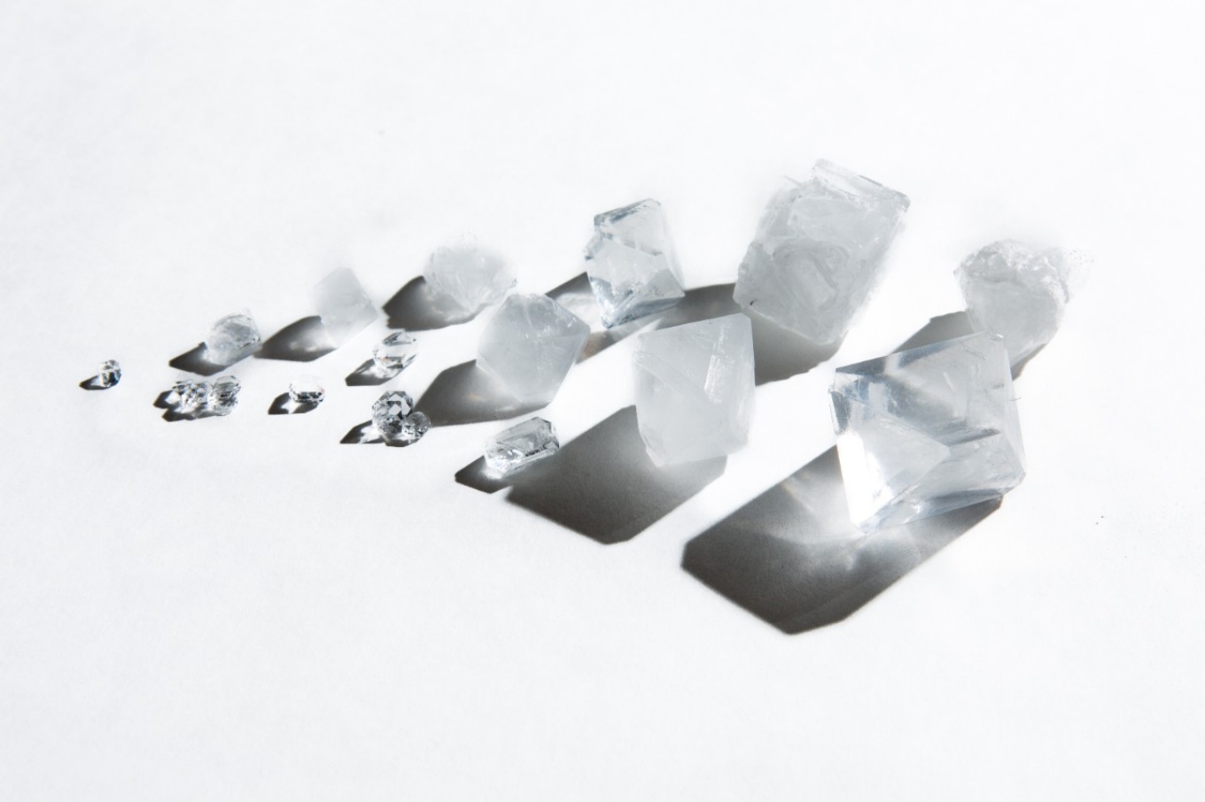 Zoom image: Crystals grown from aluminum potassium sulfate. Credit: Douglas Levere/University at Buffalo 