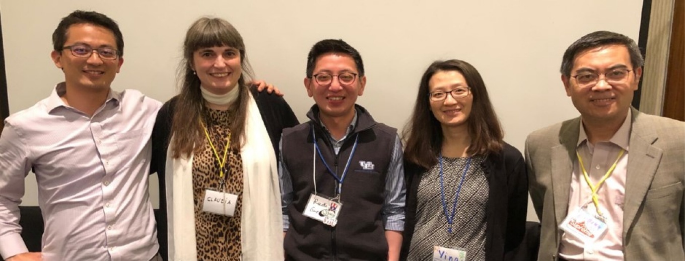 Members of the Memonet team pose for a picture. From left to right, Takaki Komiyama, Claudia Mewes, Rudiyanto Gunawan, Ying Zhang and Linbing Wang. 