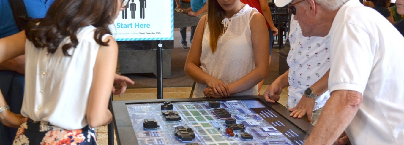 Touch panel the IDEA Center helped develop for the Smithsonian.