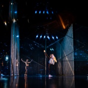 students dance on stage. 