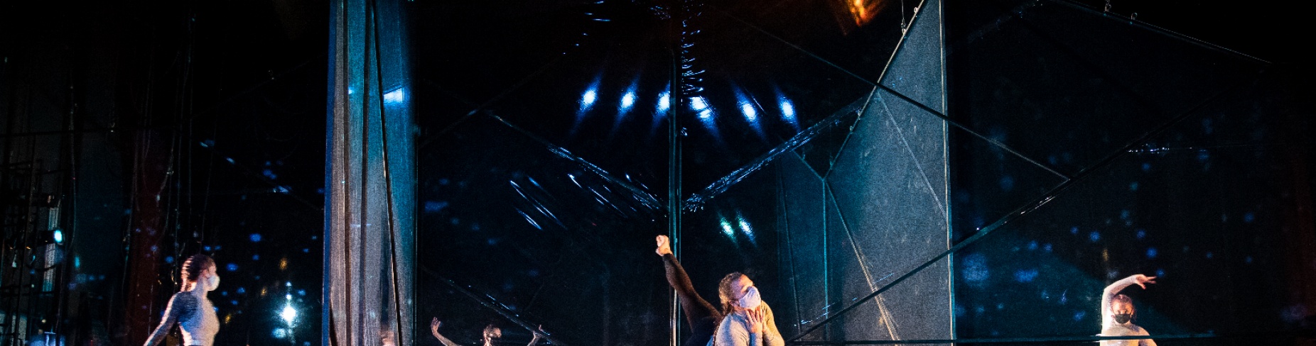 students dance on stage. 