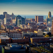 A view of downtown Buffalo's skyline. 