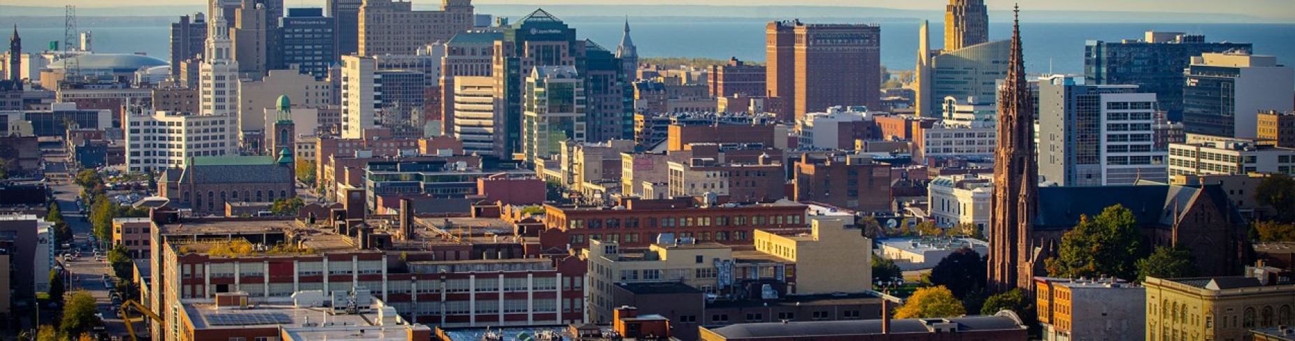 A view of downtown Buffalo's skyline. 