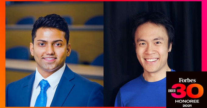 Zoom image: Rohan Shah, left, and Huy Duc Pham of Classavo. 