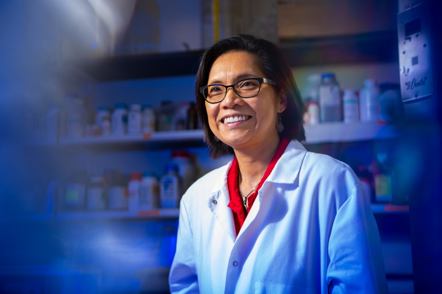 Zoom image: Diana Aga, director of the UB RENEW Institute and Henry M. Woodburn Professor of Chemistry in the UB College of Arts and Sciences. Credit: Douglas Levere / University at Buffalo 