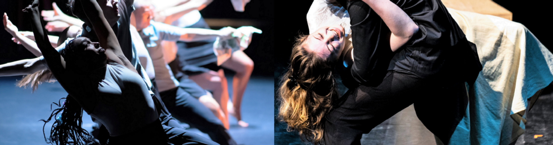 Groups of people dancing.