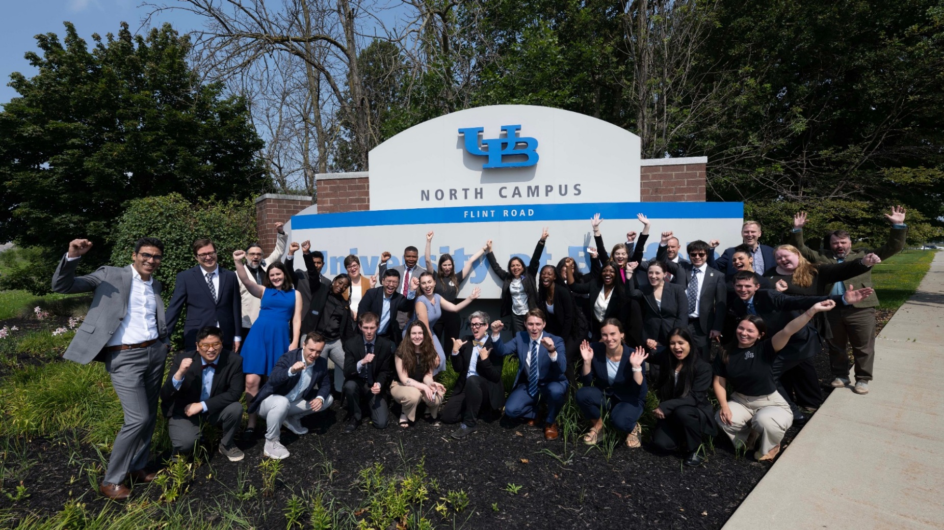 Zoom image: During the 2023 Social Impact Fellows program, 30 UB graduate students worked on multidisciplinary teams with 10 local nonprofits. Photos: Onion Studio 