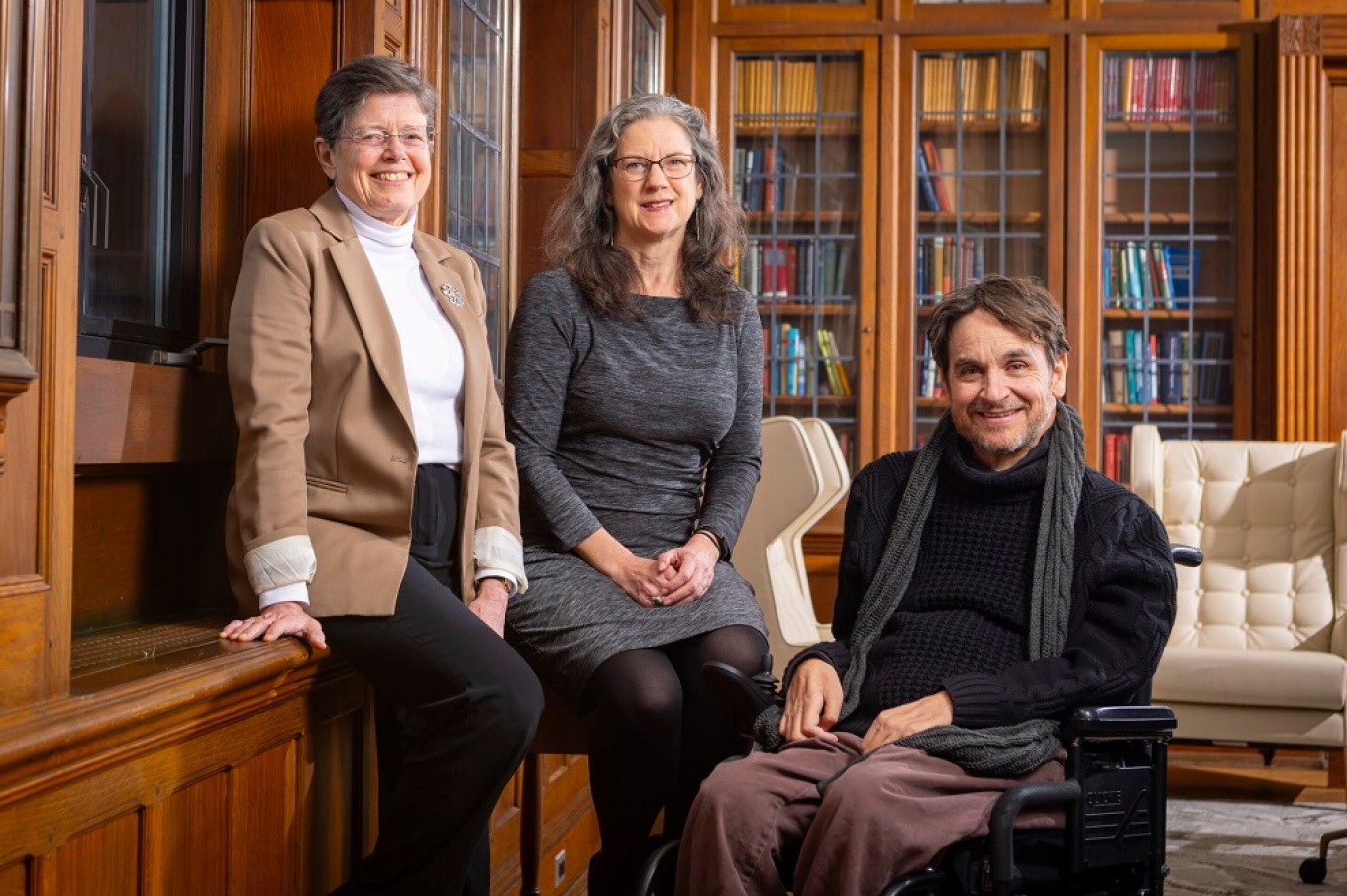 From left to right, Jo L. Freudenheim, Victoria Wolcott and Michael Rembis. Credit: Douglas Levere, University at Buffalo. 
