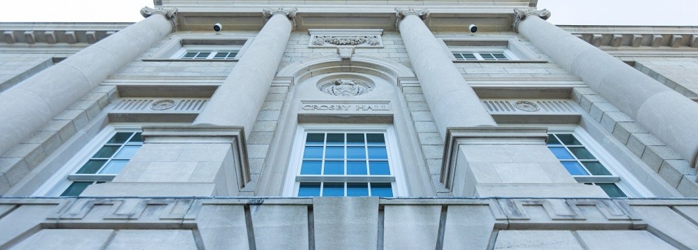 Zoom image: Crosby Hall's limestone exterior, including its intricate ornamentation, has been restored to its original grandeur. 