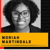 Headshot of Moriah Martindale with NFL Diversity in Sports Medicine Pipeline Initiative logo. 