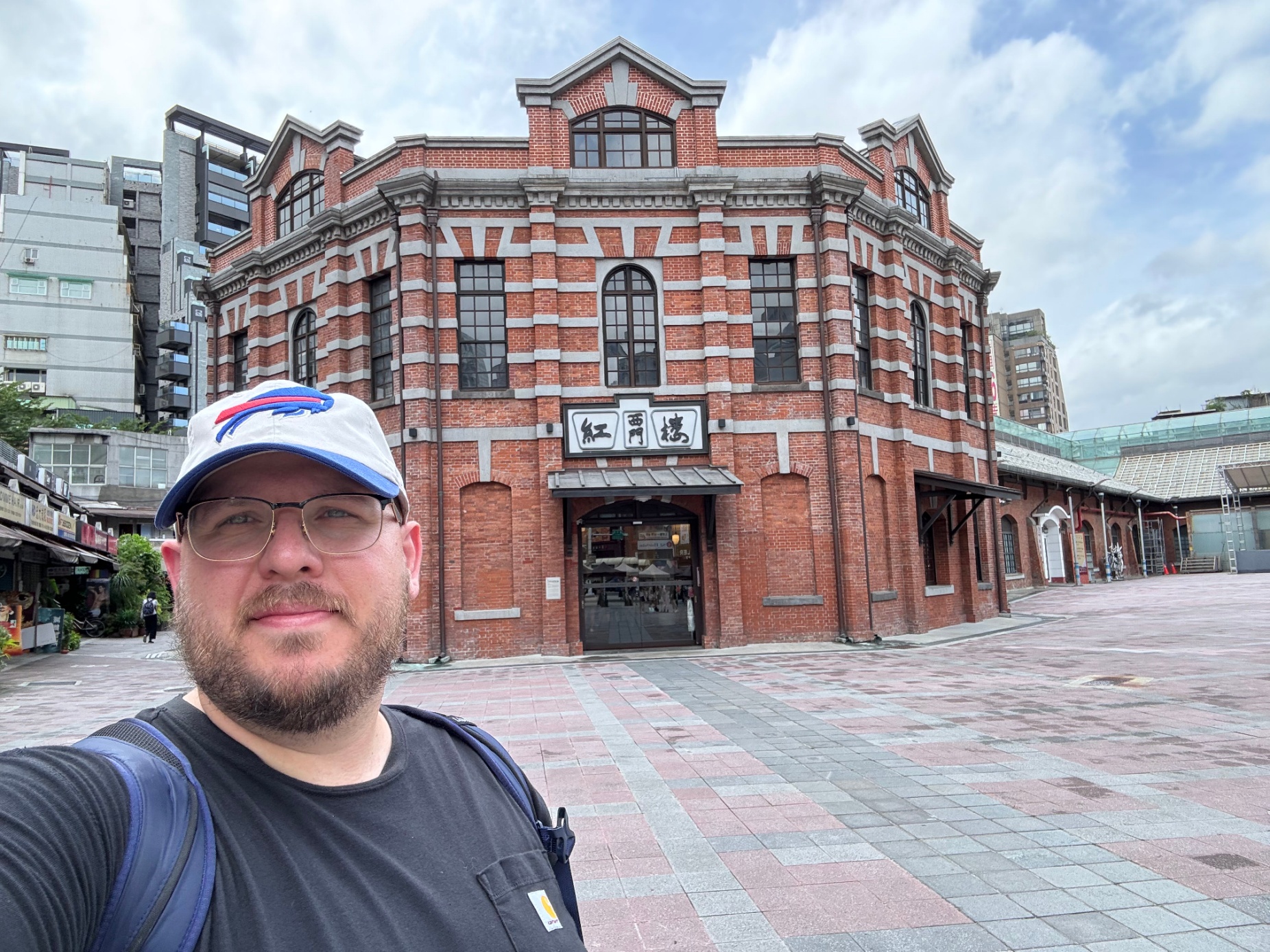 Zoom image: Kralles reps his hometown team while visiting The Red House historic site in Taipei, Taiwan. Photo: Zachary Kralles 