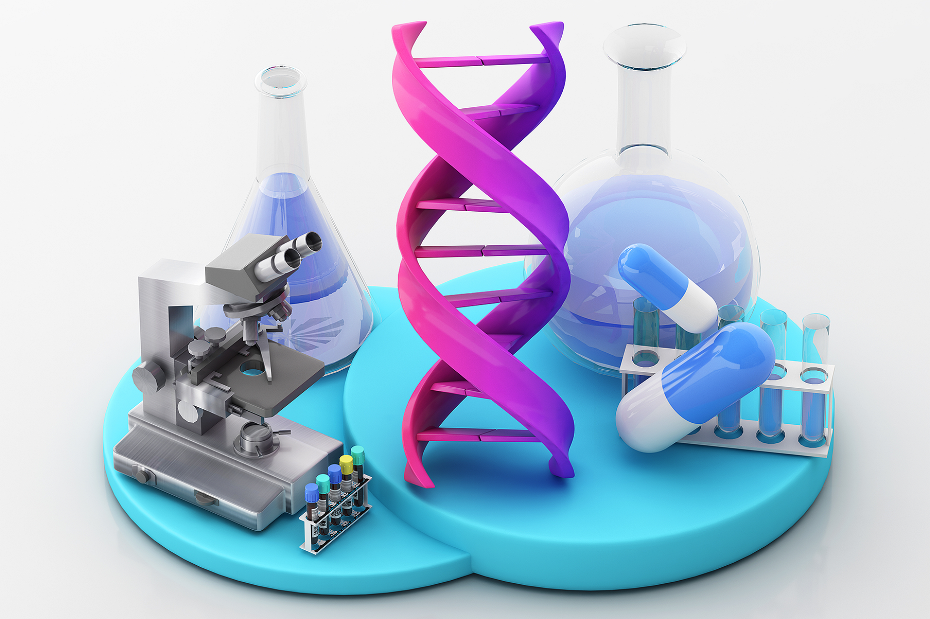 Concept of genetic research. 