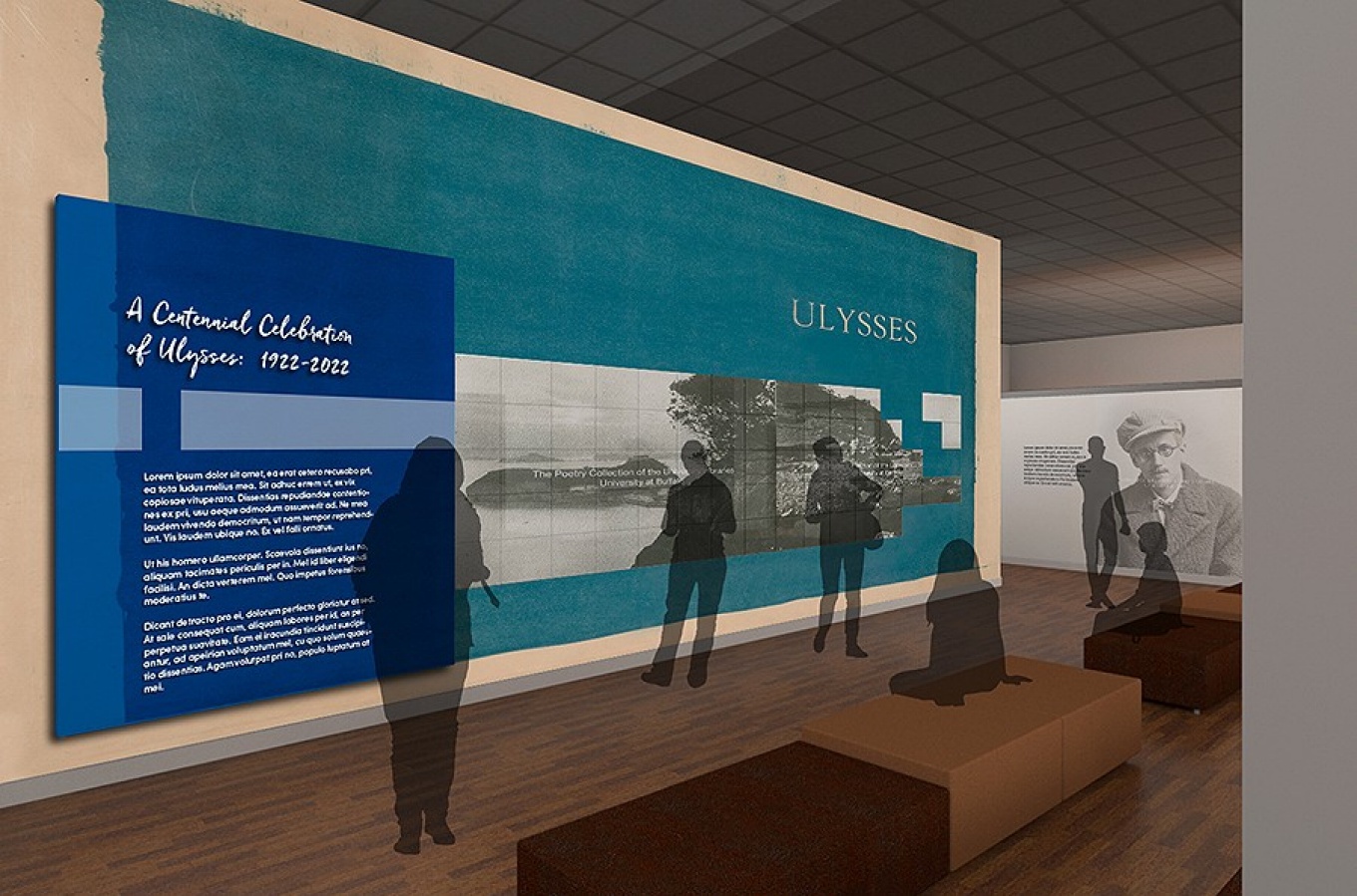 Rendering of the James Joyce Museum space at UB.