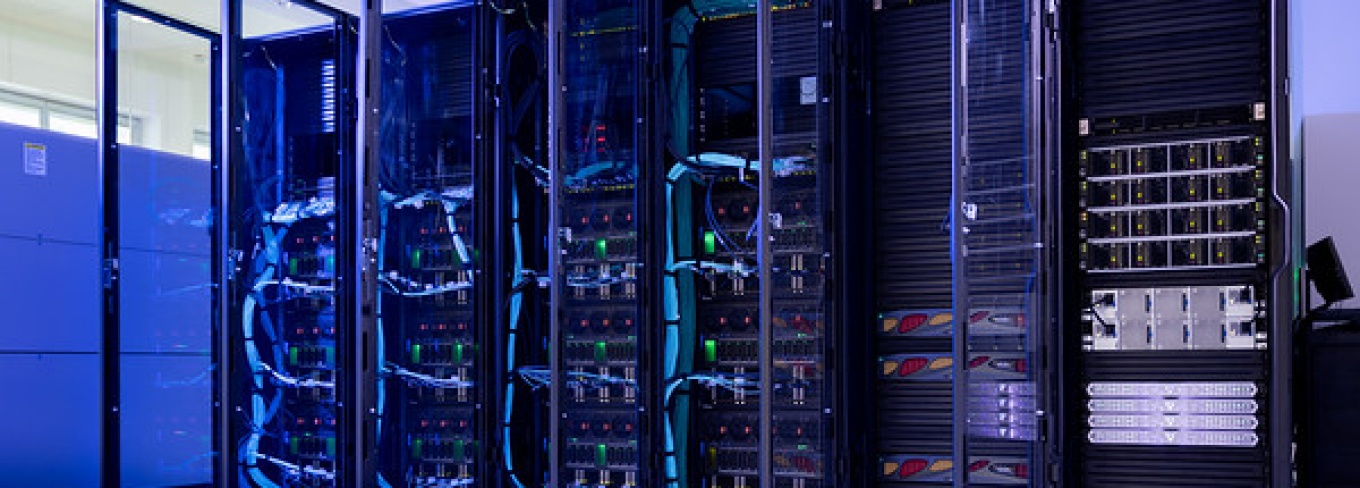 Computer servers inside Empire AI's supercomputing center at UB. Photo credit: Meredith Forrest Kulwicki, University at Buffalo.