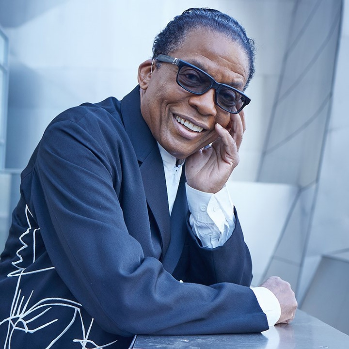 Portrait of Herbie Hancock.