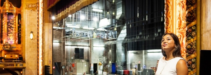 Zoom image: Amherst native and extern Savannah Penetrante says she &ldquo;never really knew how cool Buffalo was&rdquo; before her summer experience working at Shea&rsquo;s Performing Arts Center.&nbsp;Photo: Meredith Forrest Kulwicki 