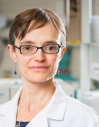 Elizabeth Thomas, assistant professor in the department of Geology, in Cooke Hall Photographer: Douglas Levere. 