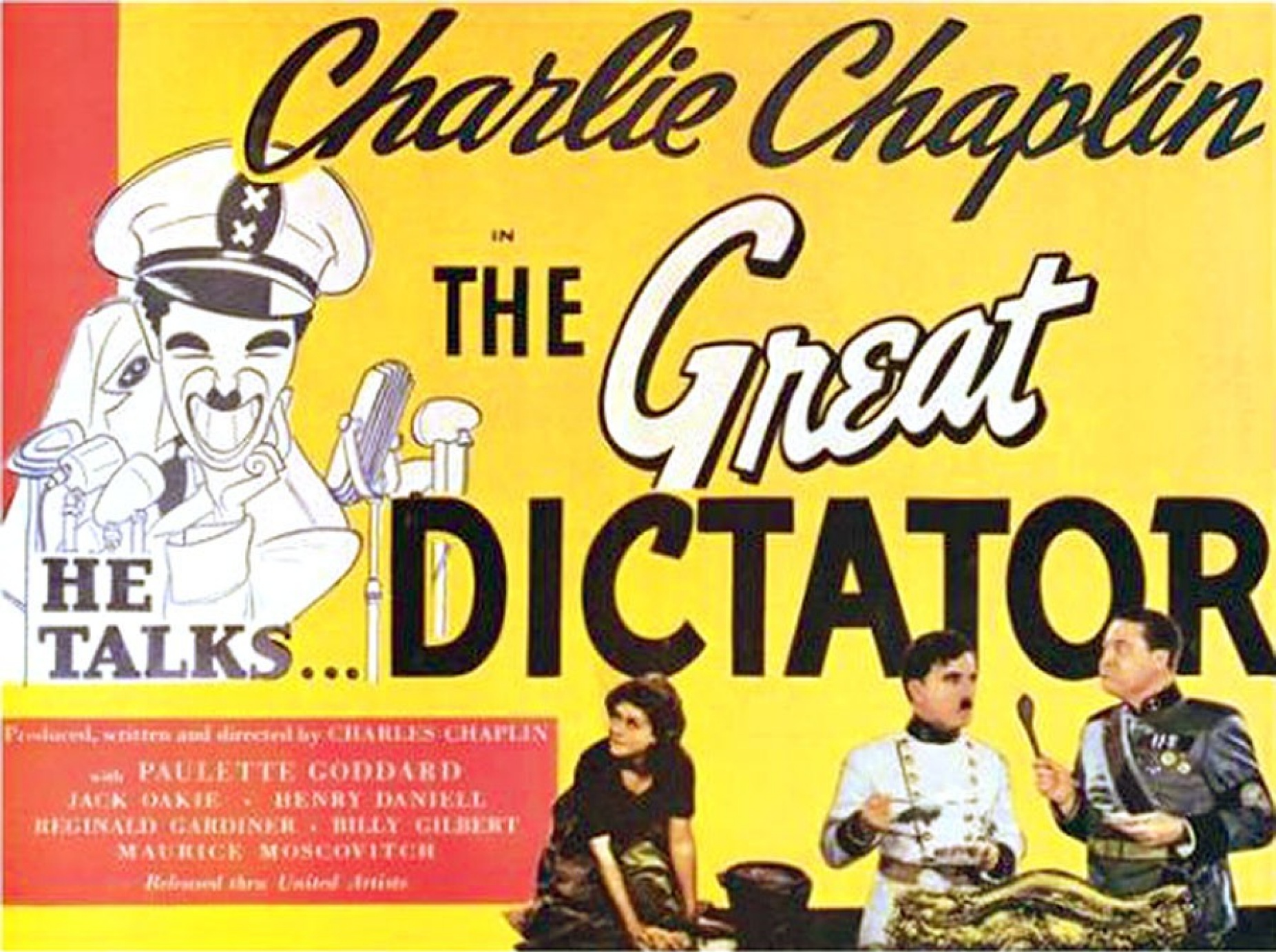 The Great Dictator Movie poster. 