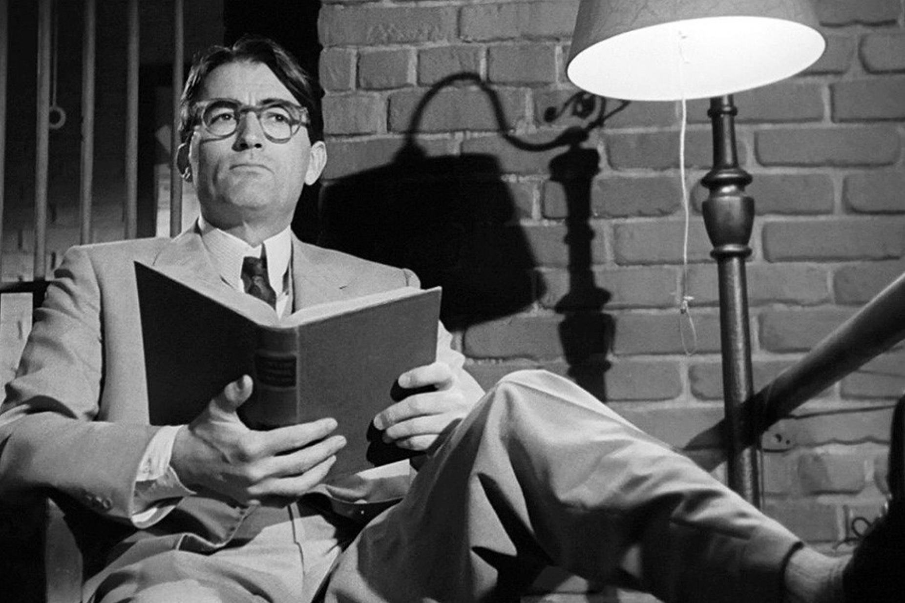 Atticus Finch guarding the jailhouse. 