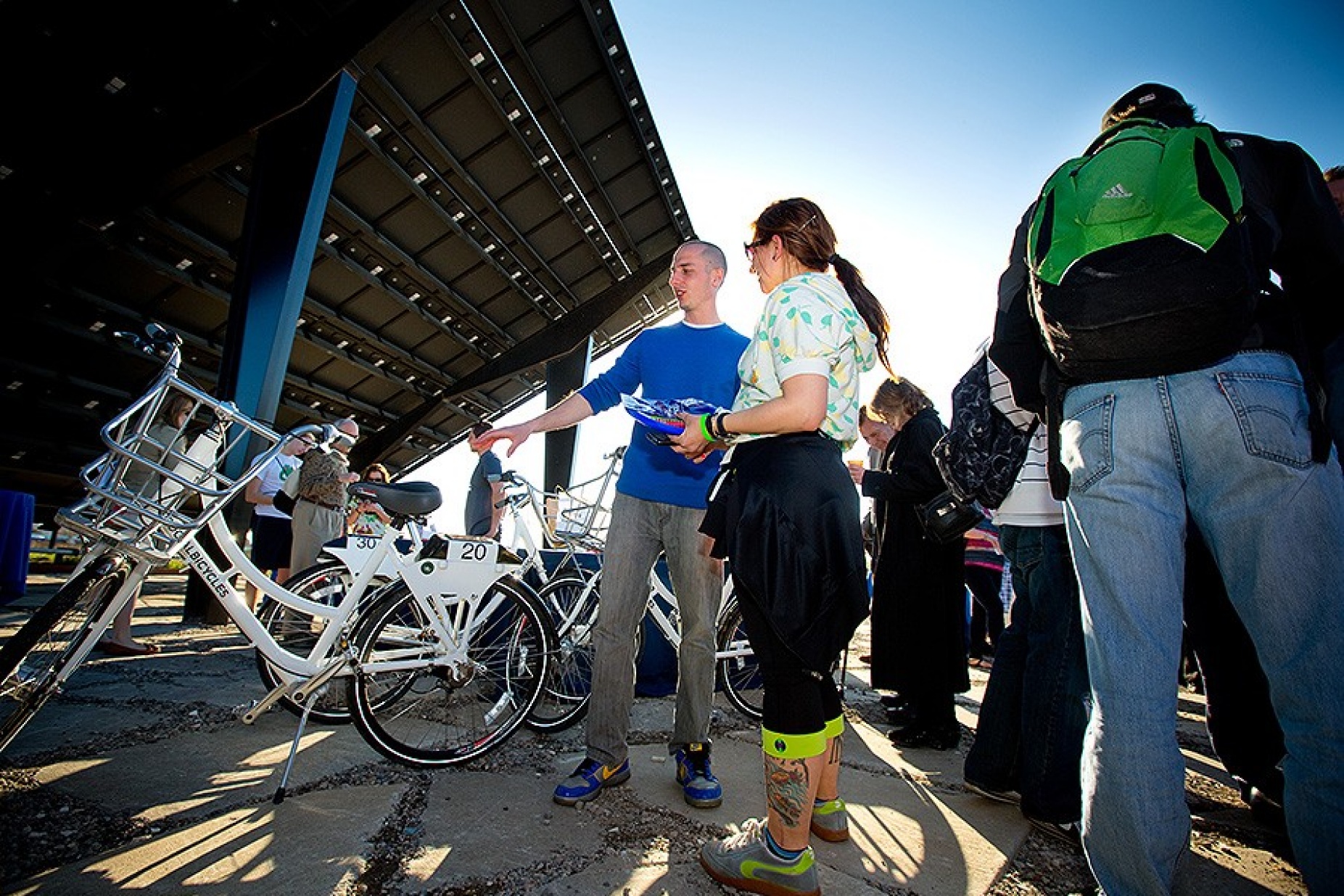 Social bicycles at Solar Strand.