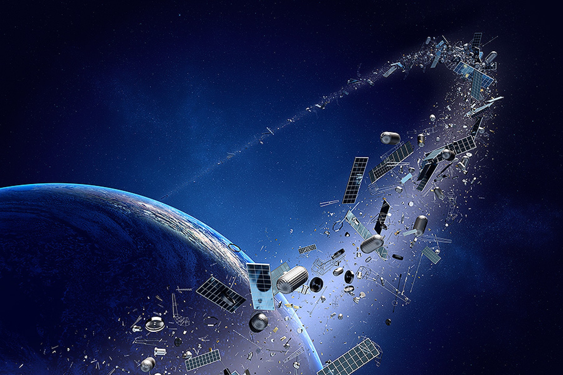 Space debris. 